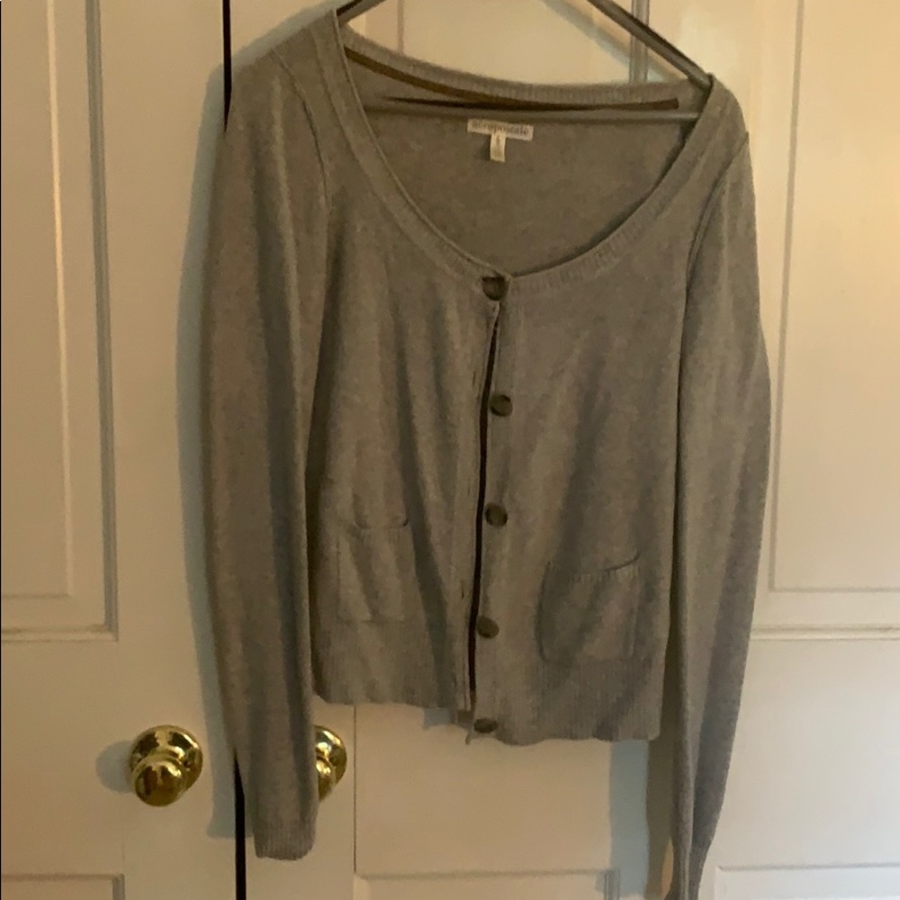 Grey cardigan!